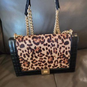 INC Leopard handbag